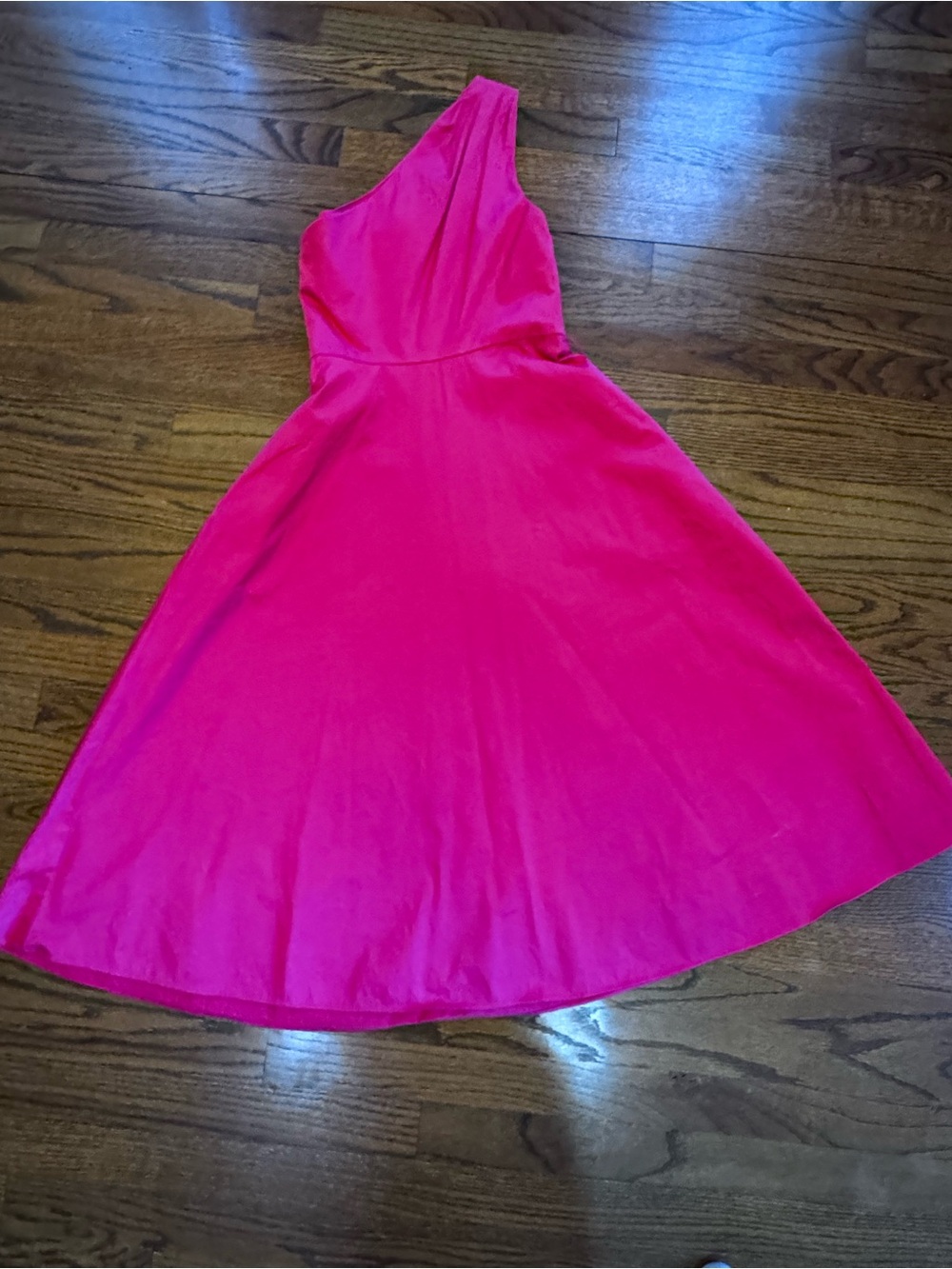 kate spade Poplin One Shoulder Dress Lined Zip Knee Length Size 6 - Picture 3 of 12
